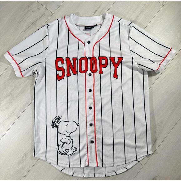 Peanuts Other - Peanuts Snoopy Women’s Baseball Vintage Style Short Sleeve  Jersey Size Medium